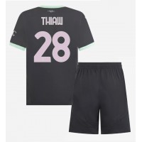 Koszulka piłkarska AC Milan Malick Thiaw #28 Strój Trzeci dla dzieci 2024-25 tanio Krótki Rękaw (+ Krótkie spodenki)